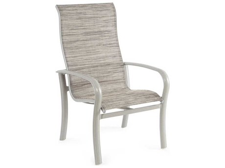 Winston Savoy Sling Aluminum Ultimate High Back Arm Dining Chair