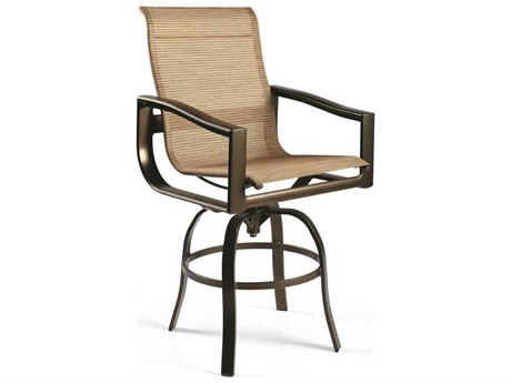 Winston Belvedere Sling Aluminum Swivel Bar Stool