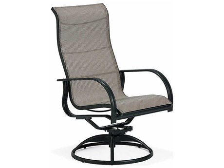 Winston Mayfair Sling Aluminum Ultimate High Back Swivel Tilt Arm Dining Chair