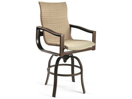 Winston Belvedere Woven Aluminum Swivel Bar Stool