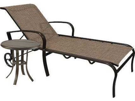 Winston Quick Ship Savoy Sling Aluminum 2 Piece Chaise Lounge Set