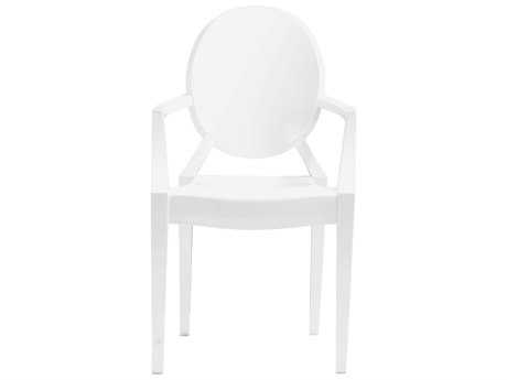 Zuo Outdoor Anime Polycarbonate Dining Chair in White (Sold in 4)
