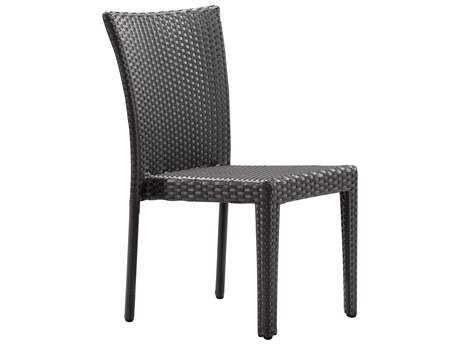 Zuo Outdoor Arica Aluminum Wicker Chair in Espresso (Sold in 2)