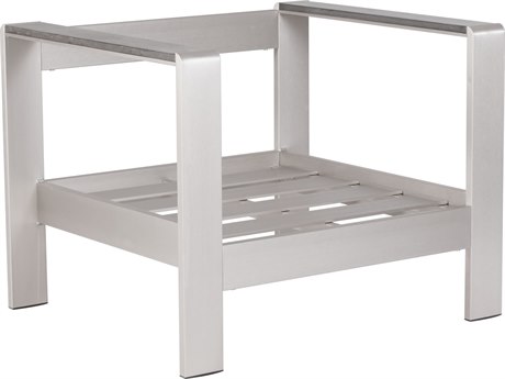 Zuo Outdoor Cosmopolitan Aluminum Faux Wood Arm Chair