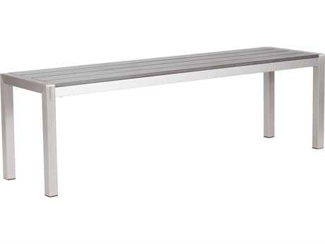 Zuo Outdoor Metropolitan Aluminum Faux Wood Double Bench