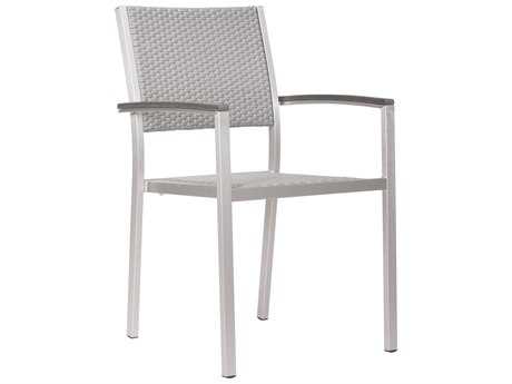 Zuo Outdoor Metropolitan Aluminum Polyethylene Faux Wood Arm Chair (Sold in 2)