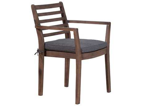 Zuo Outdoor Sancerre Acacia Wood Dining Chair in Natural & Gray (Sold in 2)