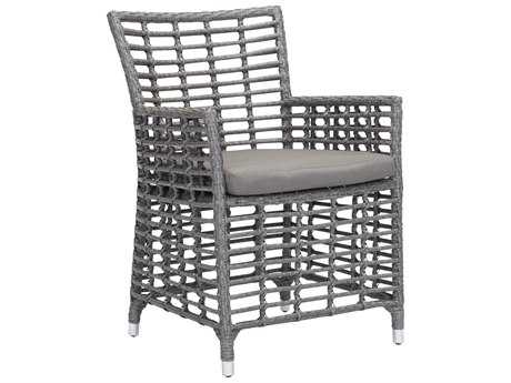 Zuo Outdoor Sandbanks Aluminum Polyethylene Dining Chair in Gray (Sold in 2)