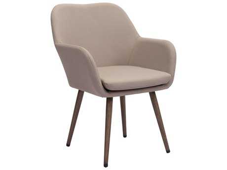 Zuo Outdoor Pismo Aluminum Dining Chair in Taupe