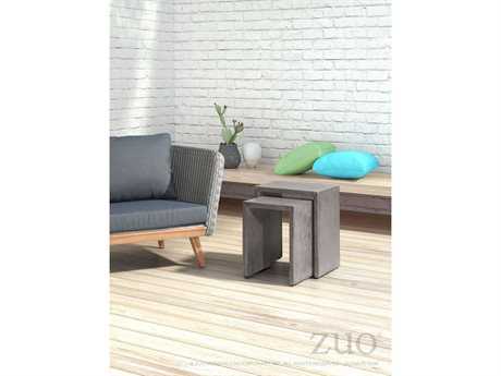 Zuo Outdoor Grace Bay Acacia Wood Wicker Lounge Set