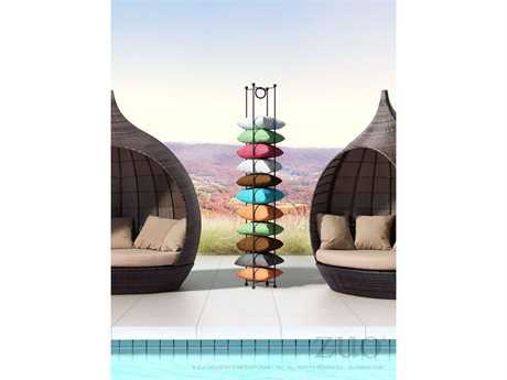 Zuo Outdoor Martinique Beach Aluminum Polyurethane Wicker Weave Lounge Set