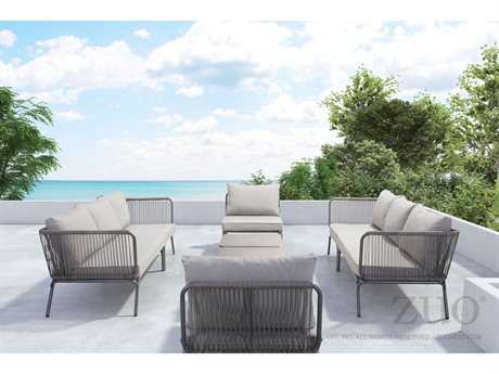 Zuo Outdoor Pier Aluminum Wicker Lounge Set