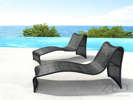 Zuo Outdoor Rocky Beach Aluminum Wicker Lounge Set