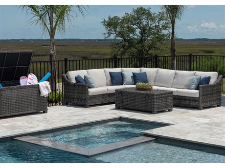 Ebel Avallon Wicker Sectional Outdoor Lounge Set EBLAVLLNSECLNGSET6