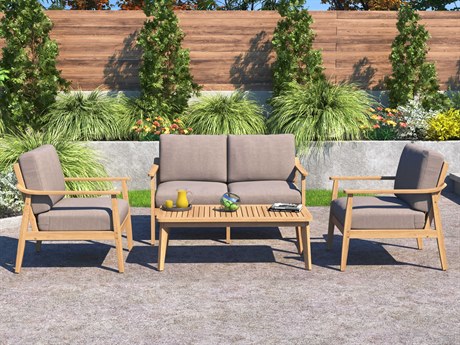 Teak 4 piece patio set sale