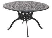 Table de Patio Argent/é Aluminium Tidyard Table de Jardin Rond 80 cm