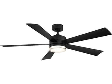 Modern Forms Wynd Matte Black 52'' Wide LED Indoor / Outdoor Ceiling Fan MOFFRW180152LMB