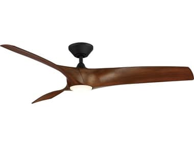 Modern Forms Zephyr Matte Black / Distressed Koa 62'' Wide LED Indoor / Outdoor Ceiling Fan MOFFRW200662LMBDK