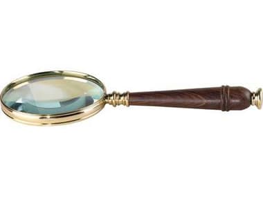 Authentic Models Nautical Magnifying Glass Honey Brass Distressed French Decorative Accent A2AC099