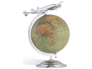 Authentic Models Silver / Highly Polished On Top Of The World Globe A2AP108