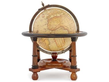 Authentic Models Multi-colored / Honey Distressed French Navigator's Terrestrial Globe A2GL023F
