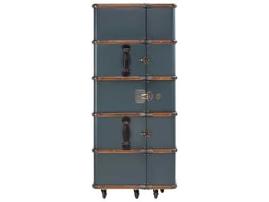 Authentic Models 23" Blue Mahogany Wood Petrol & Honey Bar Cabinet A2MF078P