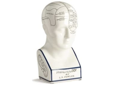 Authentic Models White / Polished 8" High Phrenology Head A2MG024