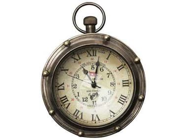 Authentic Models Nautical Porthole Eye Of Time Bronze Distressed Clock A2SC055