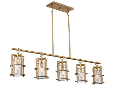 Artcraft Burford 48" 5-Light Brass Black Island Pendant ACAC11815BB