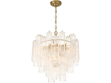 Artcraft Sophia 11 - Light Brass Off White Tiered Chandelier ACAC12100BR