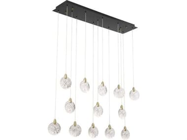 Artcraft Snowflake 13 -Light Satin Brass Linear Island Pendant ACAC12154BB