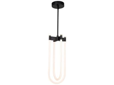 Artcraft Cascata 8" 2-Light Black Brushed Brass Mini Pendant ACAC6815BK