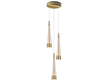 Artcraft Sunnyvale 10" 3-Light Brass Mini Pendant ACAC6823BR