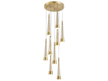 Artcraft Sunnyvale 9-Light Brass Linear Pendant ACAC6829BR