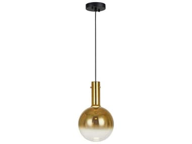 Artcraft Alexis 8" 1-Light Gold Globe Mini Pendant ACAC6830GD