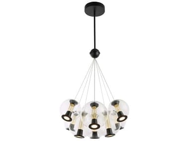 Artcraft Arlo 25" 8-Light Black Pendant ACAC6848BK