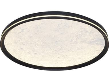 Artcraft Luna Black Flush Mount ACAC6875BK