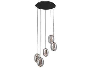 Artcraft Vega 5-Light Black Pendant ACAC6955SM