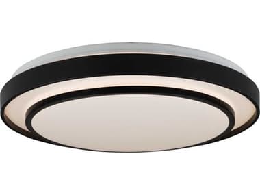 Artcraft Aziza 19" 1-Light Black Round Flush Mount ACAC7403BK