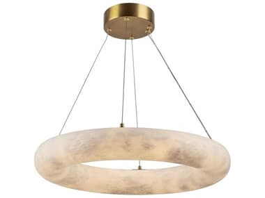 Artcraft Camila 19" 1-Light Brushed Brass Round Pendant ACAC7468BR