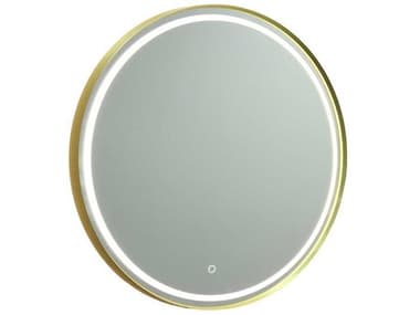 Artcraft Reflections Brushed Brass Round Wall Mirror ACAM351