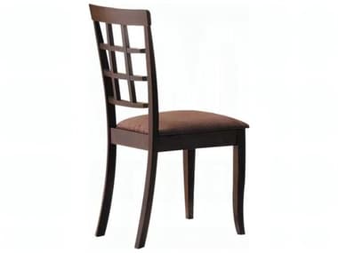 Acme Furniture Cardiff Rubberwood Brown Microfiber Upholstered Armless Dining Chair Set of 2 ACF06851