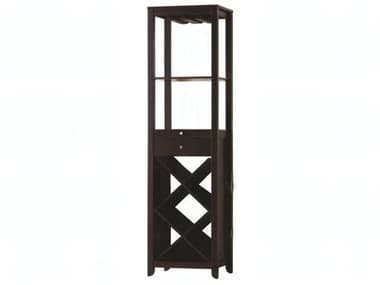 Acme Furniture Brown Rubberwood Wenge Bar Cabinet ACF12244