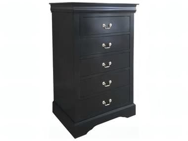 Acme Furniture Louis Philippe Black Pine Wood Accent Chest ACF19506