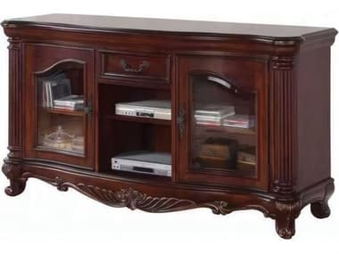Acme Furniture 65" Poplar Wood Brown Cherry Media Console ACF20278