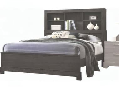 Acme Furniture Lantha Gray Oak Rubberwood Wood King Platform Bed ACF22027EK