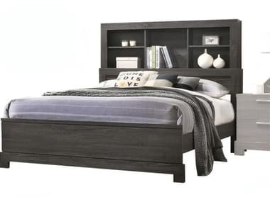 Acme Furniture Lantha Gray Oak Solid Wood Queen Platform Bed ACF22030Q
