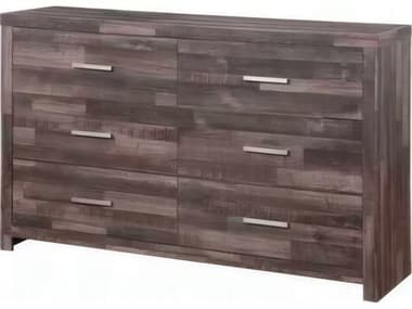 Acme Furniture Juniper 6-Drawers Brown Pine Wood Double Dresser ACF22165