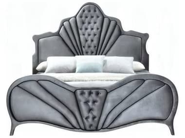 Acme Furniture Dante Gray Velvet Upholstered Queen Panel Bed ACF24230Q