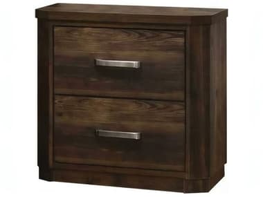 Acme Furniture Elettra 2-Drawers Brown Rubberwood Nightstand ACF24853